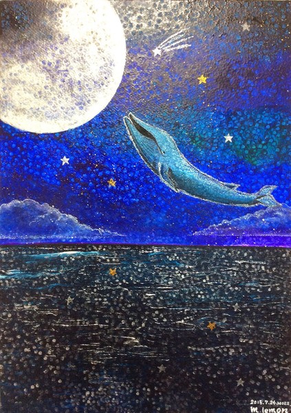 Manuhanaさま専用（原画）星を運ぶクジラ　ほか　4点おまとめ Manuhanaさま専用（原画）星を運ぶクジラ ほか 4点おまとめ
