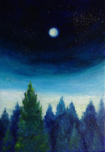 空想 幻想画 星と月と祈りの夜に 山川空 Art Meter 空想 幻想画 星と月と祈りの夜に 山川空 Art Meter