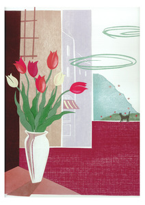 作品名:「Tulip」 画家名:「chizuru」 コメント:「カラーペーパーを削ったり着色し 切り貼り絵で製作しました」 ART-Meter