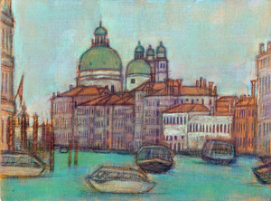 作品名:「サンタ・マリア・デッラ・サルーテ教会」 画家名:「けい子」 コメント:「ヴェネチアの中央を流れる大運河、その入り口当たりにこの教会があります。遠くからでも目立ち、とてもよくわかります。」 ART-Meter