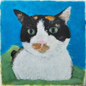 作品名:「猫」 画家名:「ころね」 コメント:「周り白く塗り残しあります。」 ART-Meter