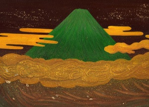 作品名:「雲上の富士山と草々」 画家名:「歌絵」 コメント:「「修行中のオマージュ作品-13」にと迷ったのですが
富士山シリーズにさせていただきました。
これからも浮世絵風の富士山を描いていきますので
よろしくおねがいします。」 ART-Meter