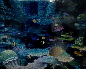 作品名:「海の公園」 画家名:「noriyuki」 コメント:「魚たちが楽しんでいるよう意識して描きました。」 ART-Meter