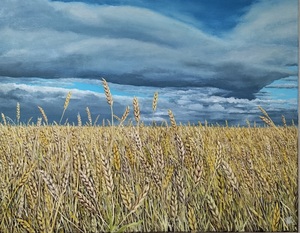 作品名:「小麦の畑」 画家名:「IKS」 コメント:「小麦の畑」 ART-Meter