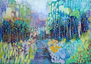 作品名:「Magical Forest(2)」 画家名:「MIZUTA」 コメント:「明るさ、色合い、少し違いあります。ご了承ください。」 ART-Meter