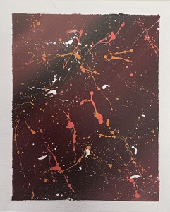作品名:「宇宙」 画家名:「きゃんでい」 コメント:「宇宙のオーロラをイメージしました
黒と赤をベースに黄色、白、ピンクで星や流星の雰囲気を表現しました」 ART-Meter