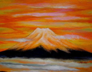 作品名:「富士山」 画家名:「MARIKO」 コメント:「雪をまとった富士山が好きです。」 ART-Meter