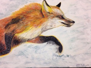 作品名:「狐」 画家名:「yuka」 コメント:「ある写真に惹かれ模写しました。」 ART-Meter
