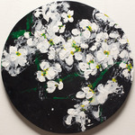 Flower / 花の円形作品