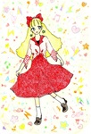 赤色のスカート