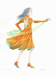 踊るように