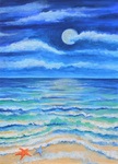月明りの海
