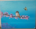 「桜と雀と蝶」