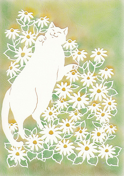 作品のスキャン画像。額装画像より明確です。
