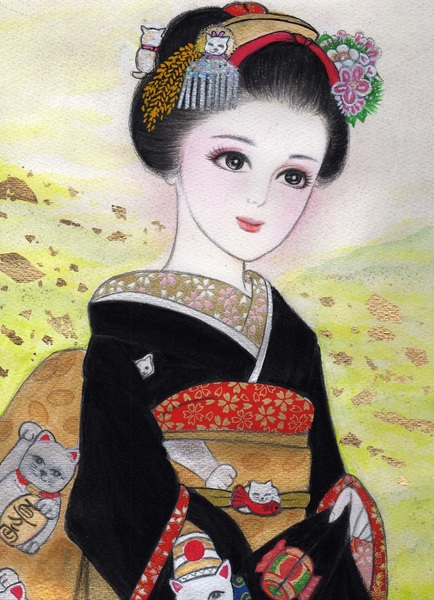 金運を招く舞妓はん♡」 by 歌絵｜Artmeter｜暮らしを彩るアートが