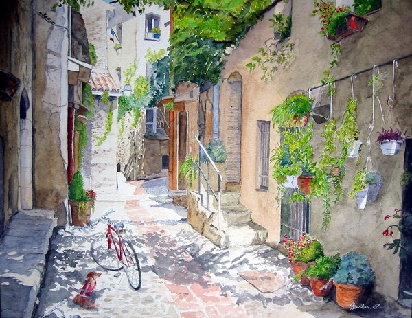路地の風景(ギリシャ?)」 by YOSHIHARU｜Artmeter｜暮らしを彩る