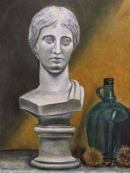 栗と石膏像の静物画」 by 葵風紗｜Artmeter｜暮らしを彩るアートが