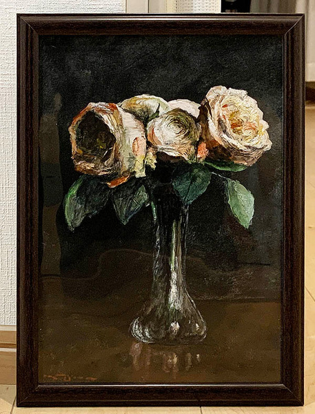 薔薇の花瓶　絵画 薔薇の花瓶」 by 石川 裕樹｜Artmeter｜暮らしを彩るアートが、きっと