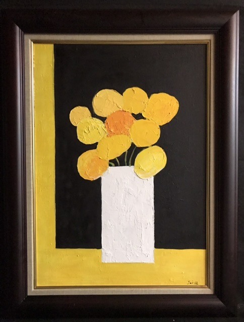 マリーゴールド（絵画） マリーゴールド 水彩画 黄色花 ボタニカル アートポスター