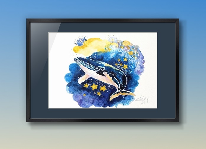 額装のイメージ画像です。
*販売は絵単体になります。