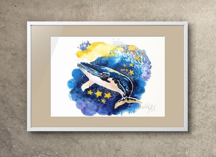 額装のイメージ画像です。
*販売は絵単体になります。