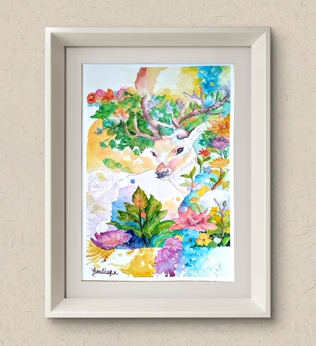 額装のイメージ画像です。
*販売は絵単体になります。