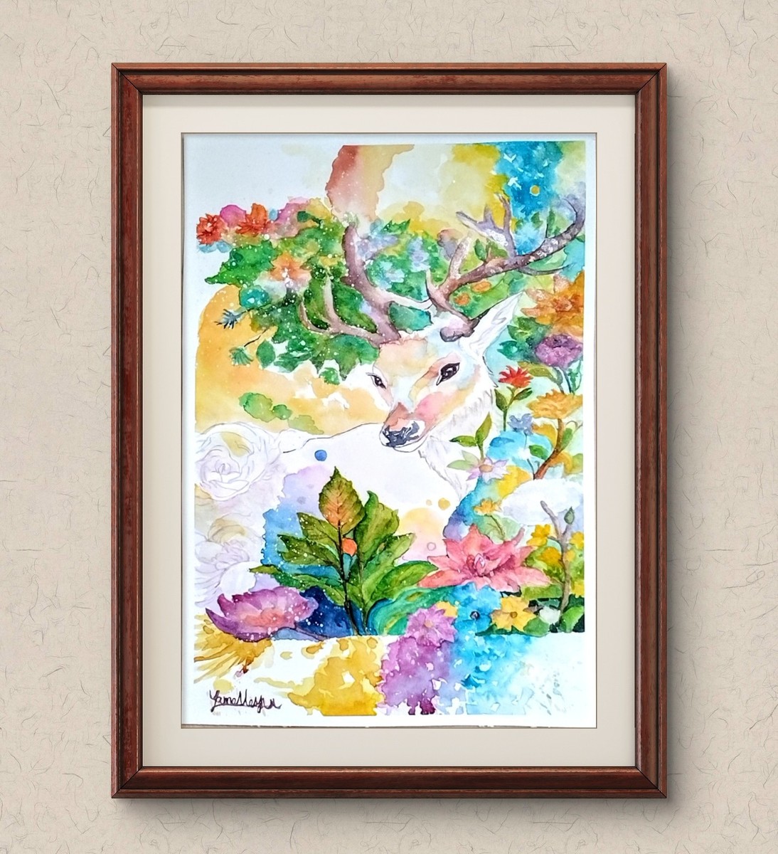 額装のイメージ画像です。
*販売は絵単体になります。