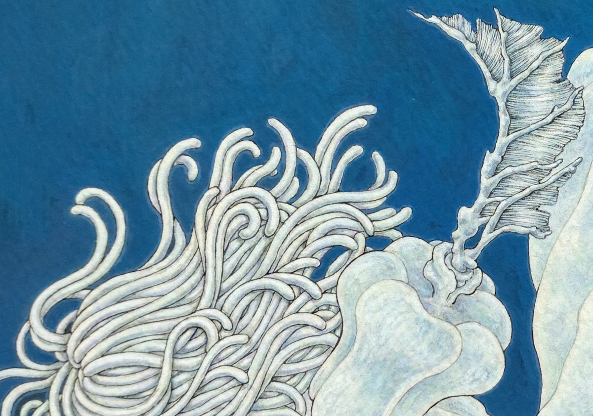 髪の一部と腕をアップにしてみました。