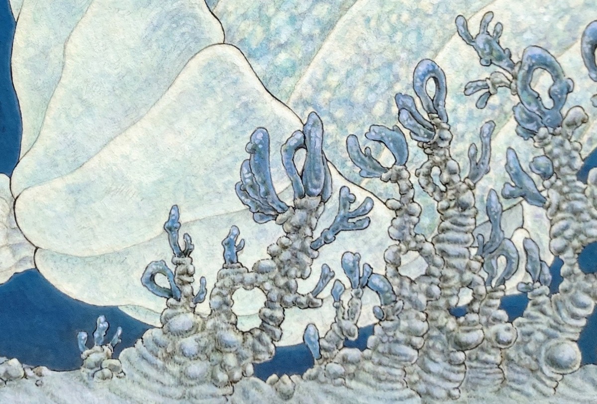 作品の下側をアップにしたものです。