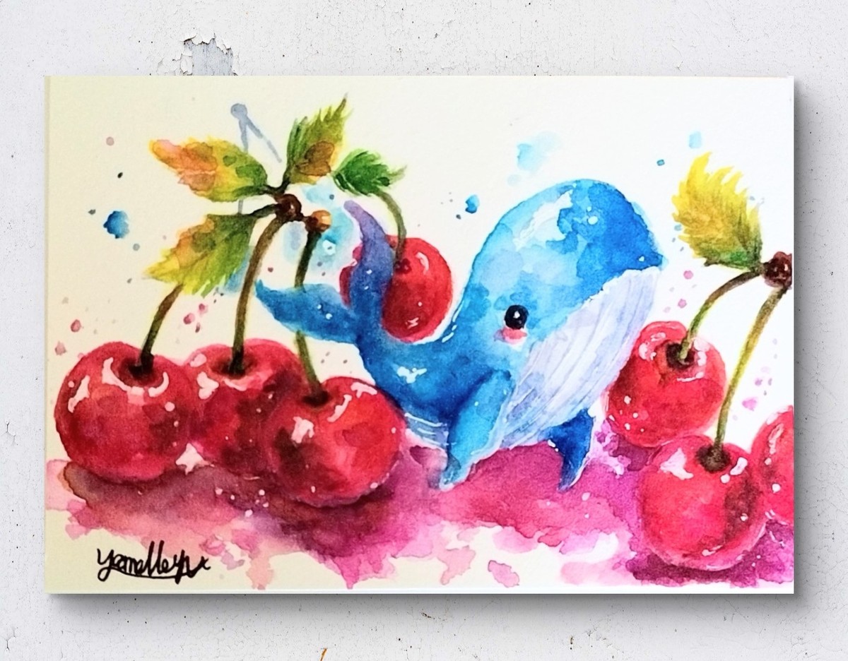 絵のみの画像です。
絵はツートンフレームで額装し、お送りいたします。
