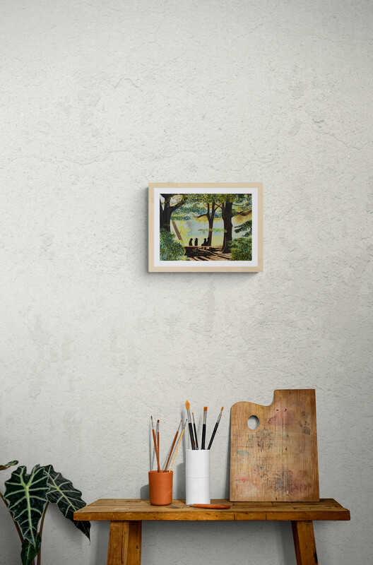 ※額装なしの紙のみの販売となります。額装後の写真はイメージです。販売する作品に額は付属していませんのでご注意ください。
