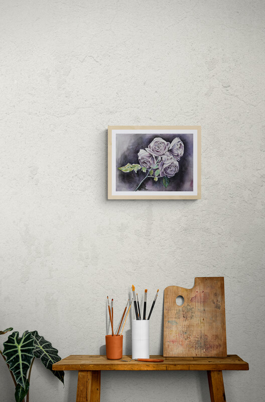 ※額装なしの紙のみの販売となります。額装後の写真はイメージです。販売する作品に額は付属していませんのでご注意ください。