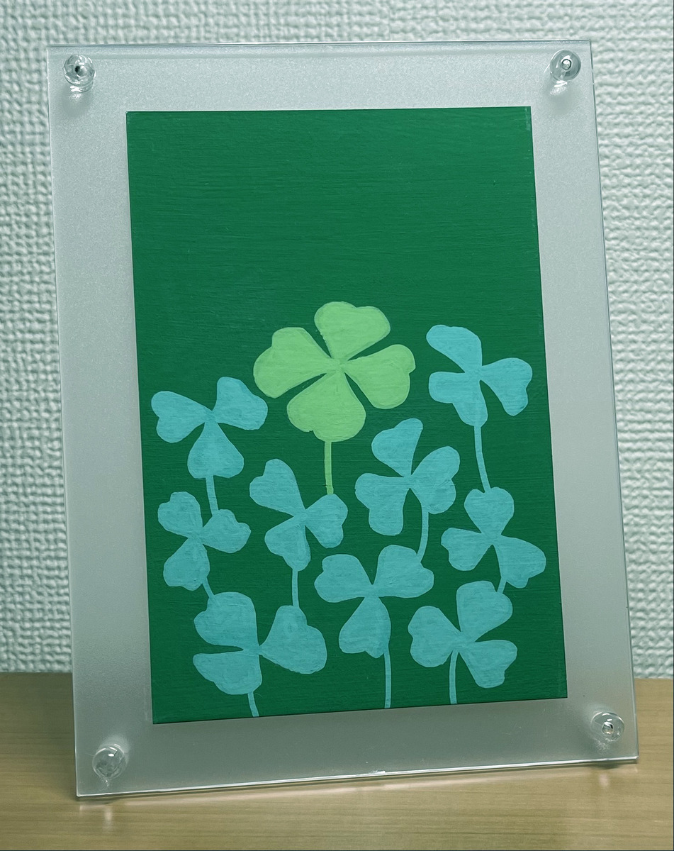 額装です。100均のフレームでこんな感じです。