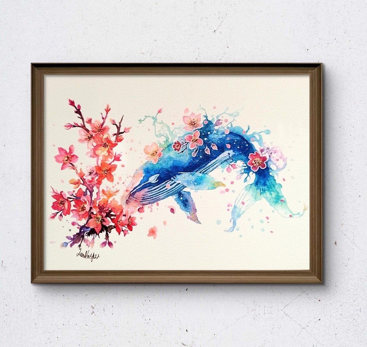 額装のイメージ画像です。販売は絵単体になります。