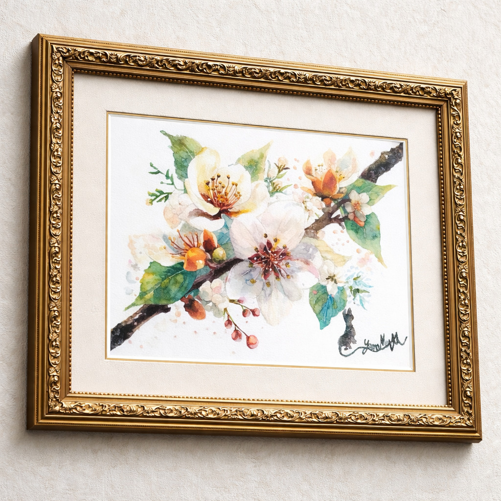 額装のイメージです。
*販売は絵単体になります。