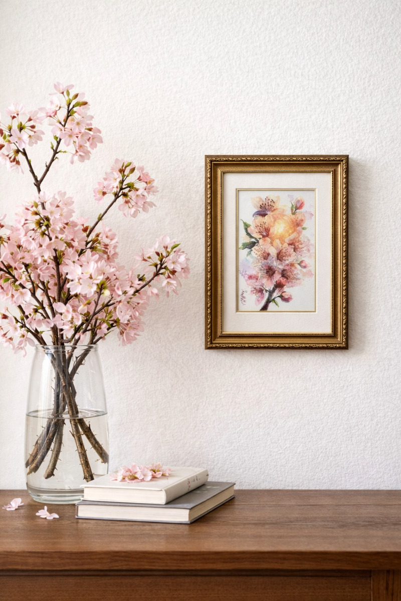 春の花の近くに展示しても、よく雰囲気にマッチします。