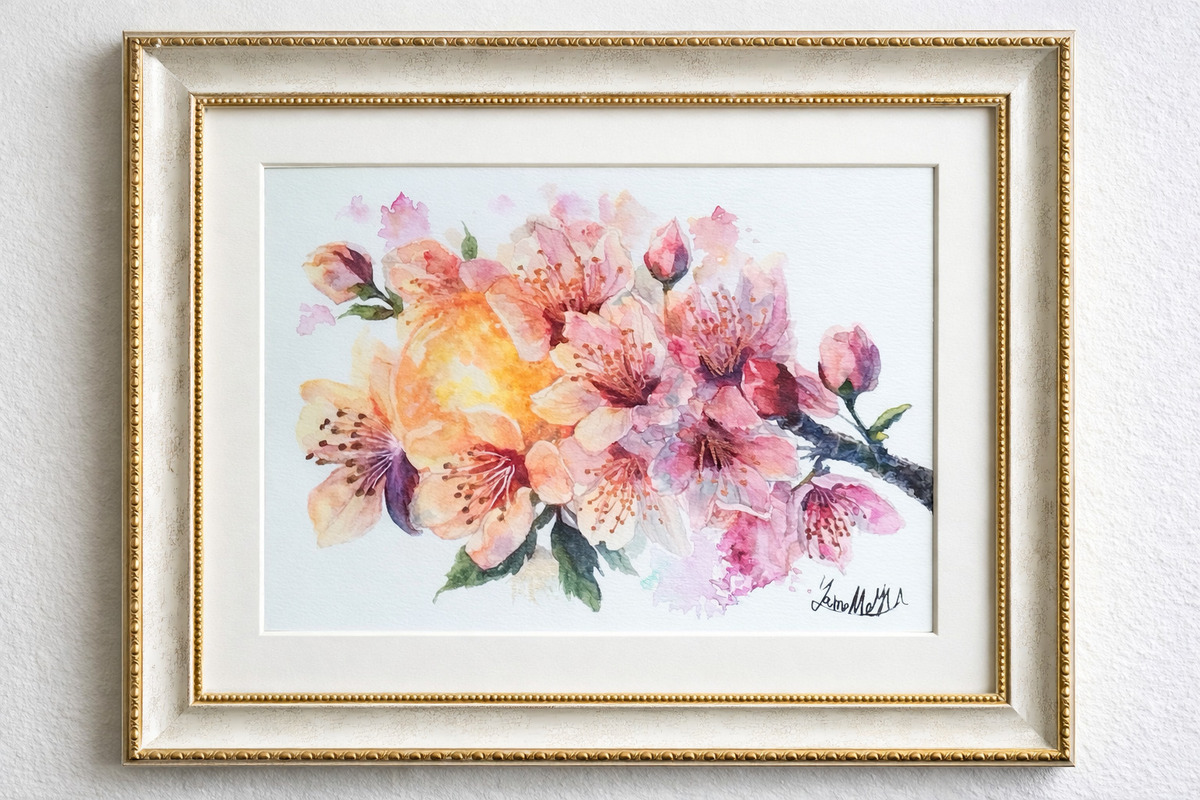 額装のイメージ。
*販売は絵単体になります。