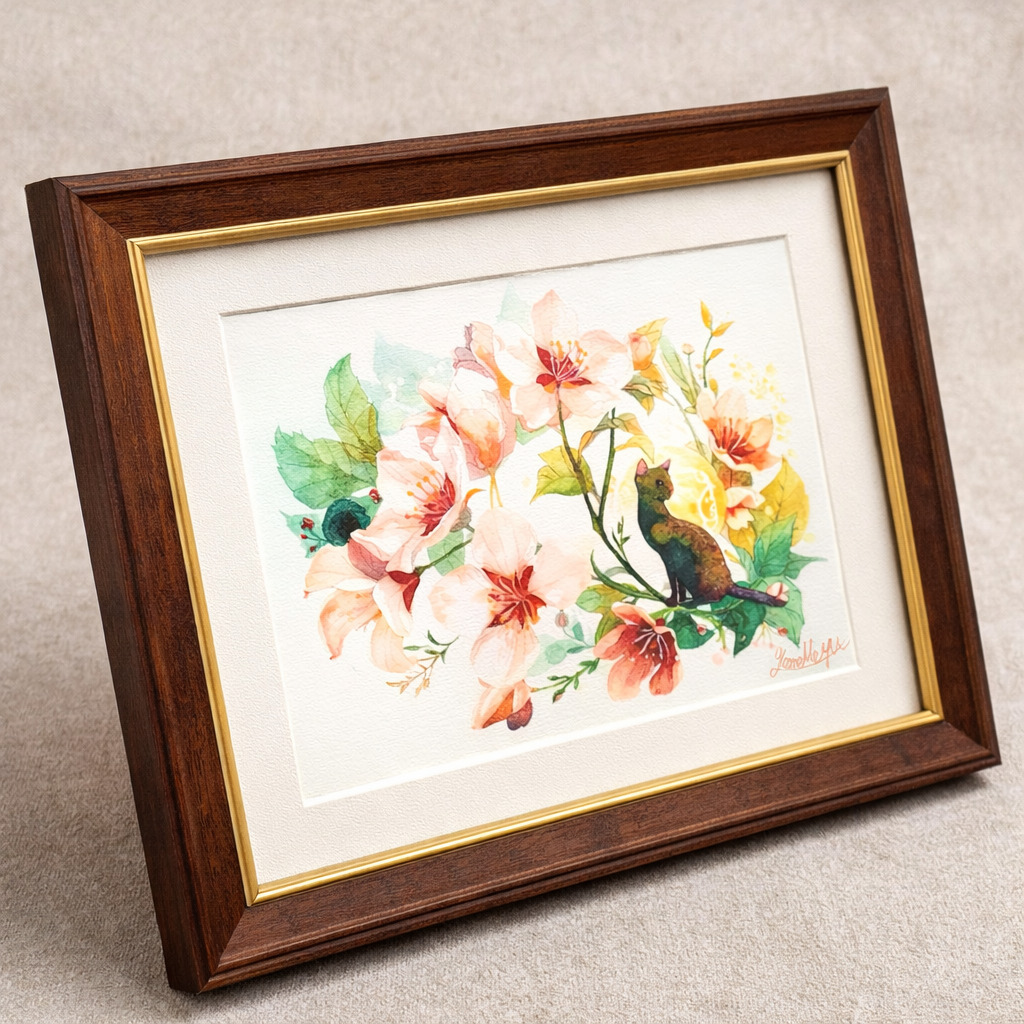 額装イメージです。
*販売は絵単体になります。