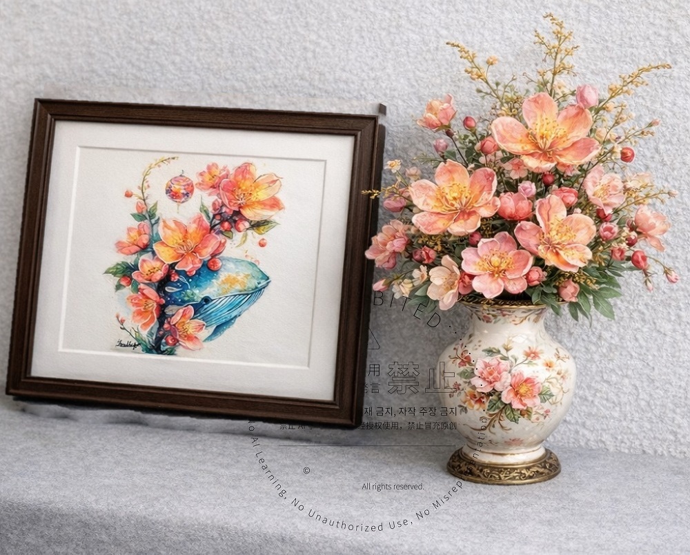 *額装のイメージ画像です。
販売は絵単体になります。