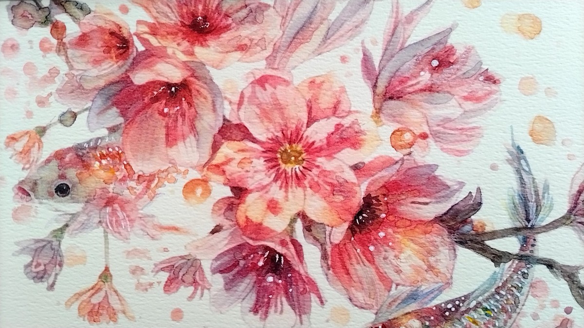 和と洋のモダンな色彩が美しい作品です。