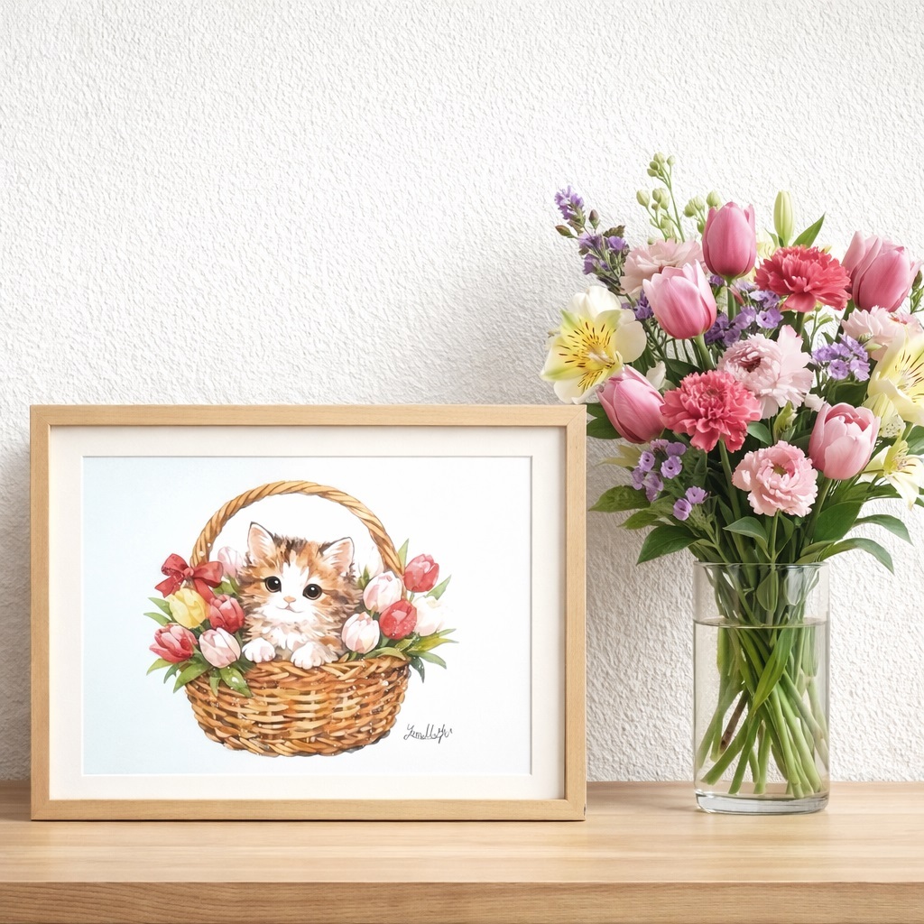 春の陽だまりのような温かい色彩が、お部屋に柔らかな光と癒やしを運んでくれます。
大切な方への、真心を込めたお祝いの品としても大変喜ばれる作品です。