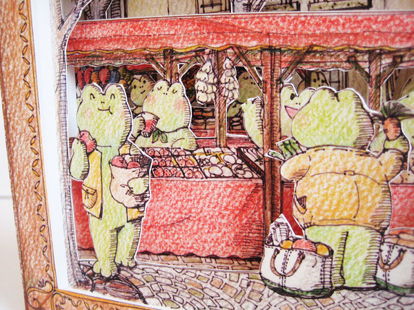 既に赤ワインに手をだしている店番カエルが・・・。