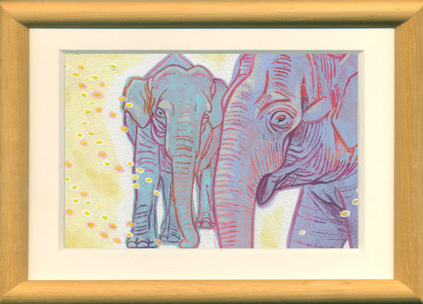 絵を額に入れた場合のイメージ画像です。