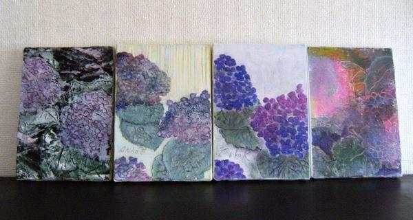 【雨上がりの紫陽花】アクリル画 F3 風景画 絵画 雨上がりの紫陽花】アクリル画 F3 風景画 絵画 - メルカリ