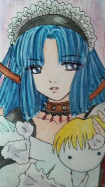 「アンドロイド・メイドロイド」の顔部分アップ画像です。
携帯写メ撮影のため、実際の色合いと異なる場合があります。
ご参考までにどうぞvv