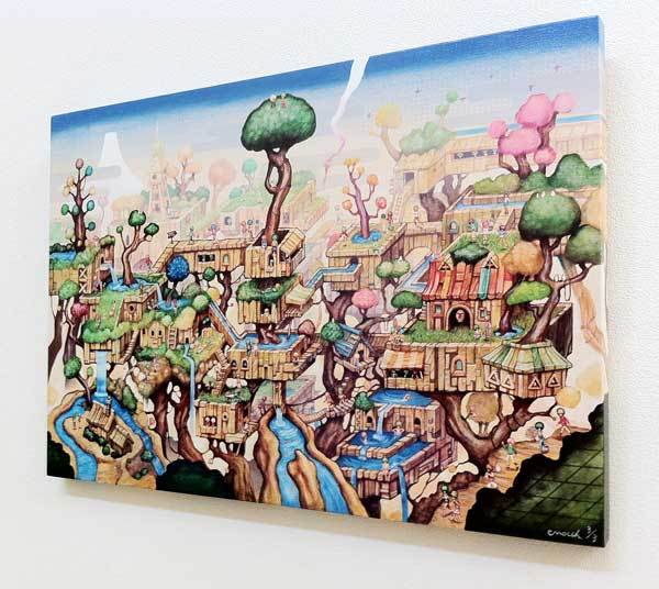Isometric Pixel Treehouse by AIWTF Wall Art