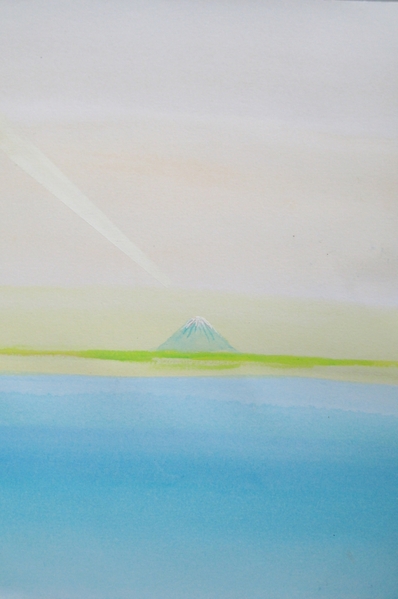 フジサンの部分のみ 撮影しました・・まだ甘いですが 峰の皺 描いています。