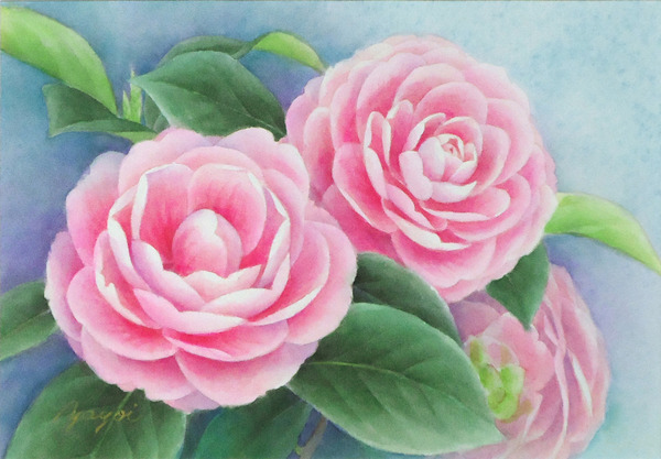 作品のみの画像です。窓枠サイズ22.6×15.5です。