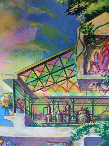 アクリル絵画　“Tree House” Fantastical Treehouse Escape by Cross & Glory, 1000 Pieces
